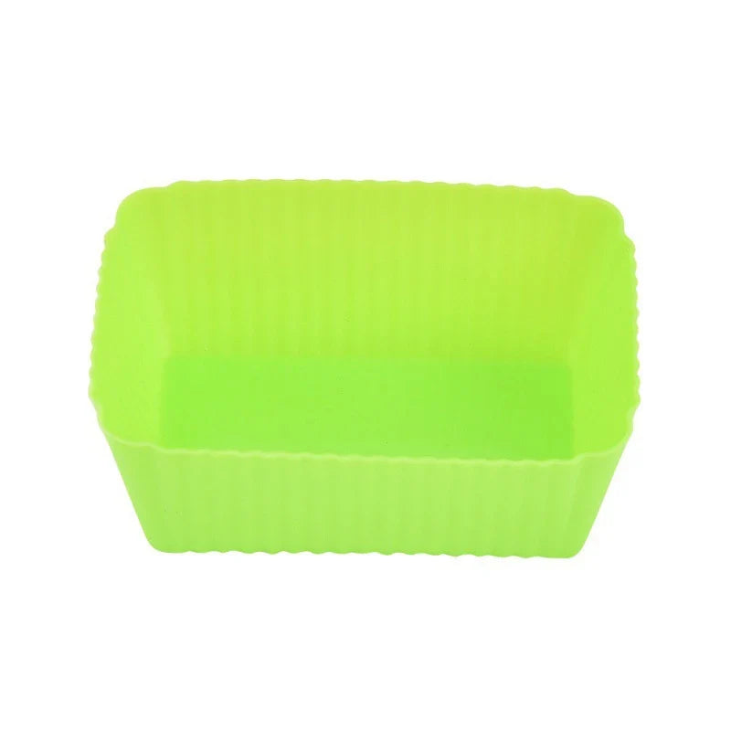 Silicone Cupcake & Muffin Baking Molds – Reusable 5-Pack Silicone Baking Mold Qme Green