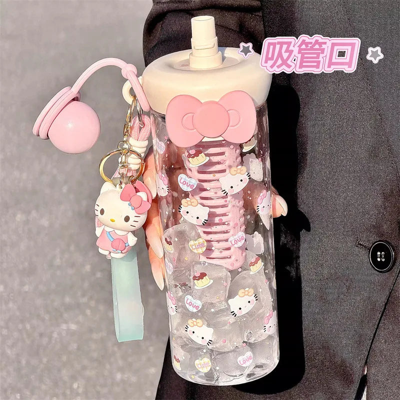 Hello Kitty Large-Capacity Cartoon Water Cup for Girls Cartoon Water Cup Qme