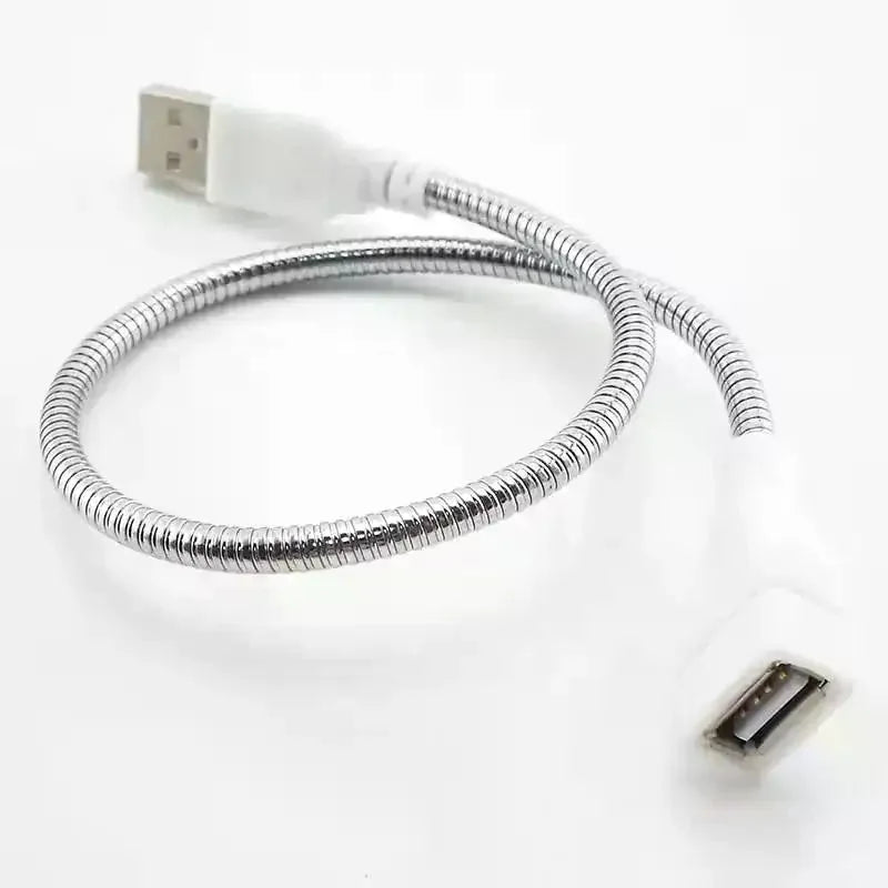 Flexible Metal Hose USB Desk Lamp Power Extension Cable 20cm USB Extension Cable Qme
