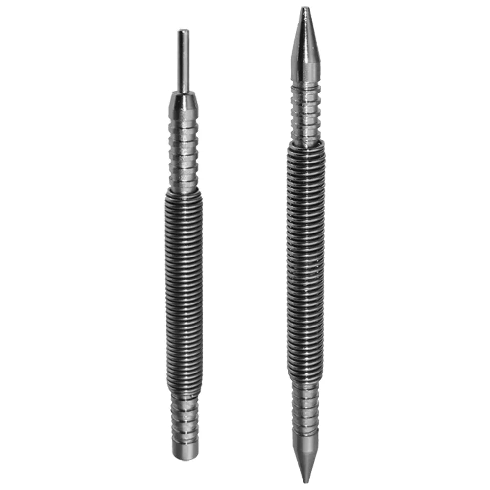 Spring-Loaded Hammerless Nail Punch Set – Double Head Center Pin Tool Pin Punch Tool Qme StyleC