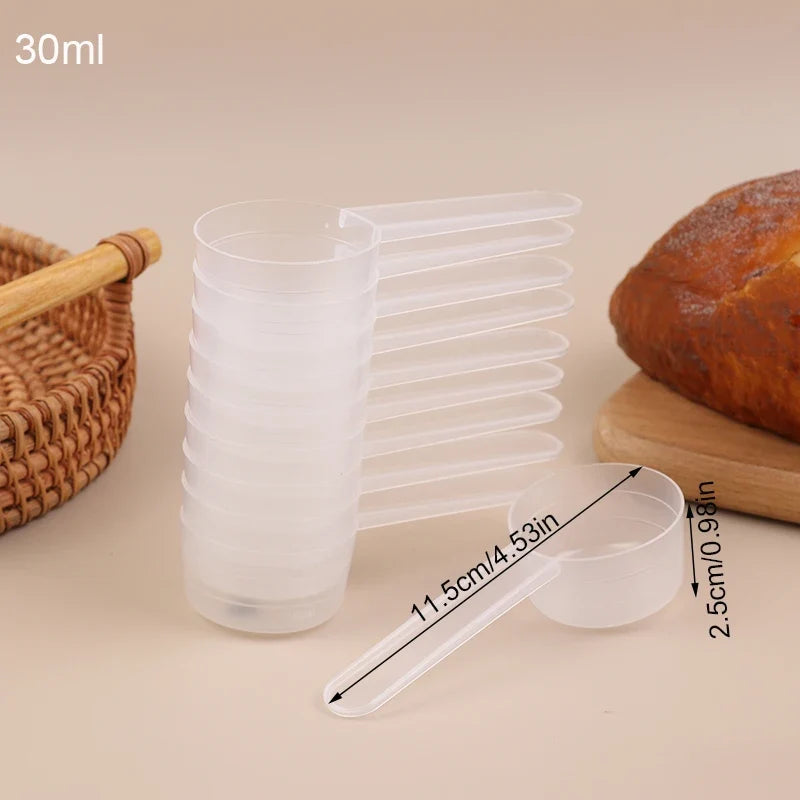 Transparent Graduated Plastic Measuring Spoons 15 25 30ml Set Measuring Spoon Set Qme 15g 30ml