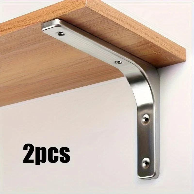 Heavy Duty Stainless Steel L-Shape Floating Shelf Brackets Shelf Brackets Qme