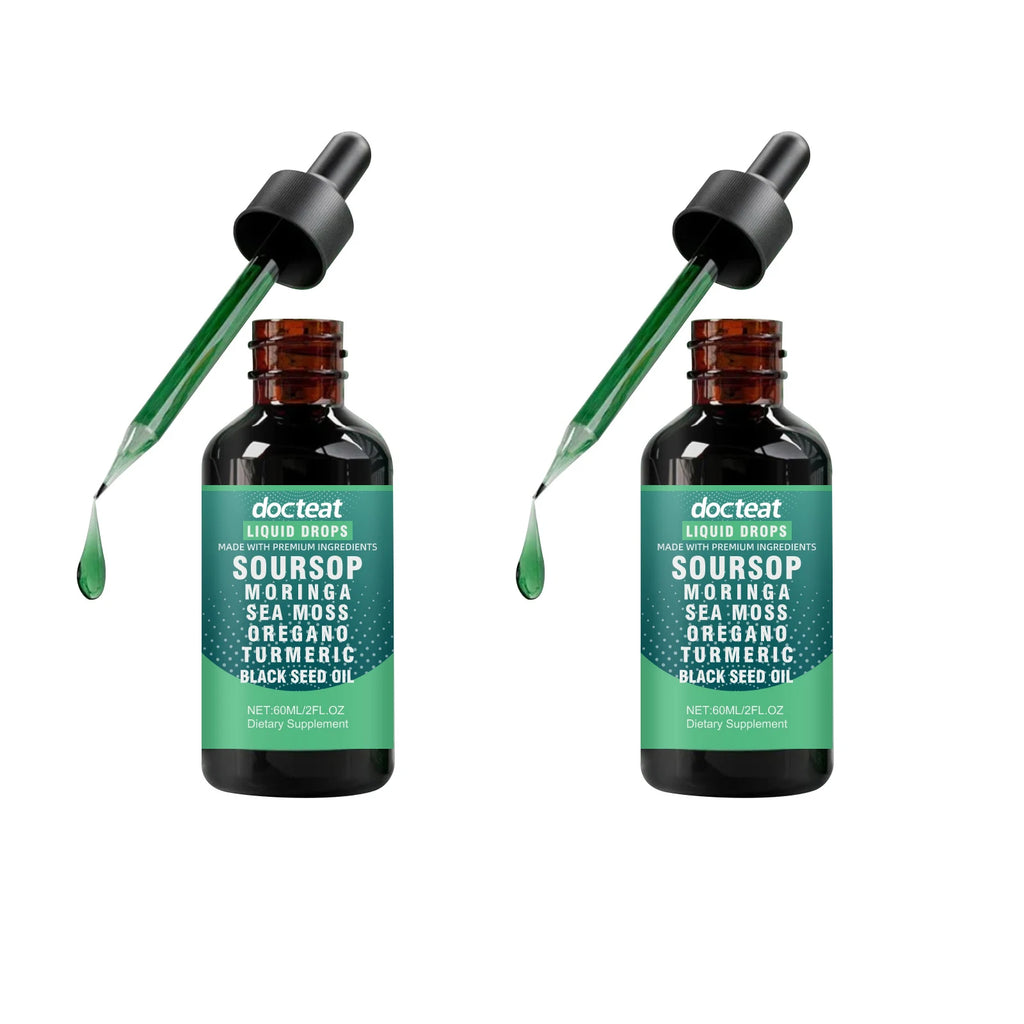 DOCTEAT Soursop Liquid Extract – Energy & Vitality Blend Herbal Liquid Extract Qst 2 pcs