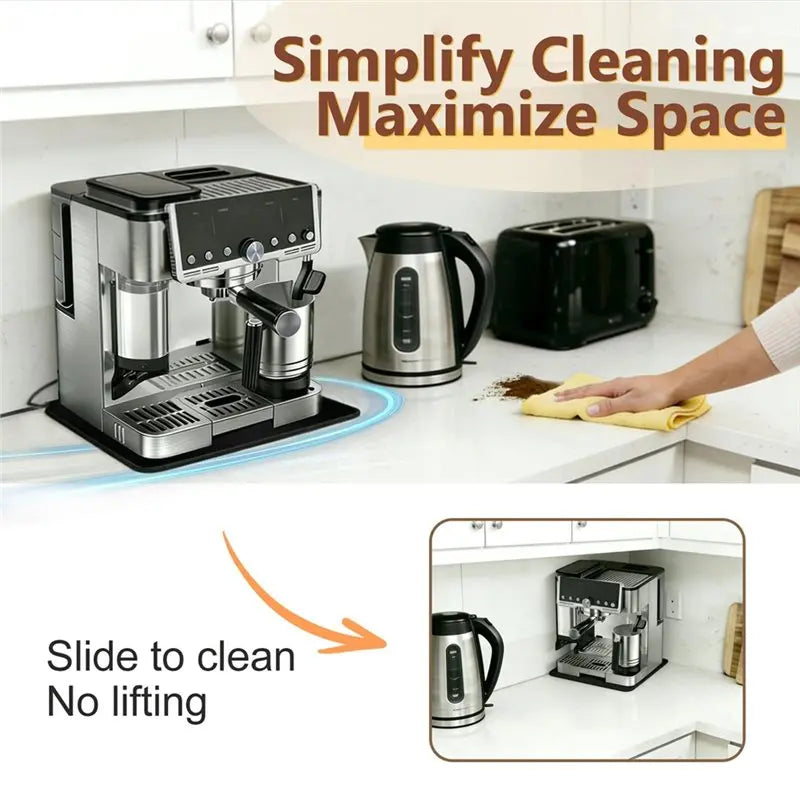 Sliding Mat for Ninja Luxe Cafe ES601 ES701 – Anti-Slip Glide Coffee Machine Mat Qst