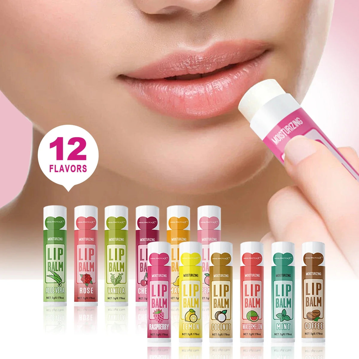 12-Piece Hand Cream & Lip Balm Gift Set | Net Bag & Card Beauty Gift Set Qme