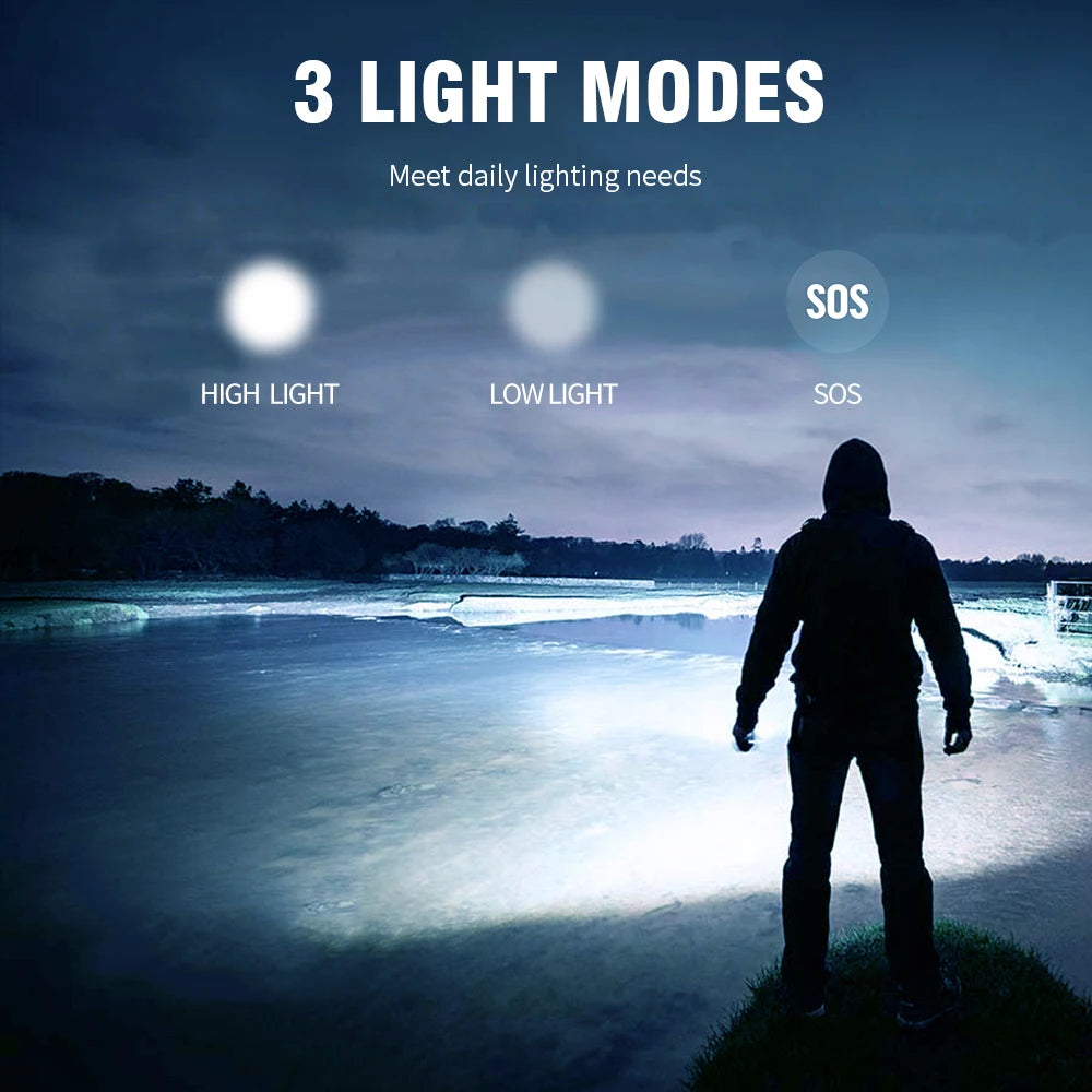 BORUiT M54 1000LM LED Diving Flashlight – IPX8 Waterproof Torch Diving Flashlight Qst