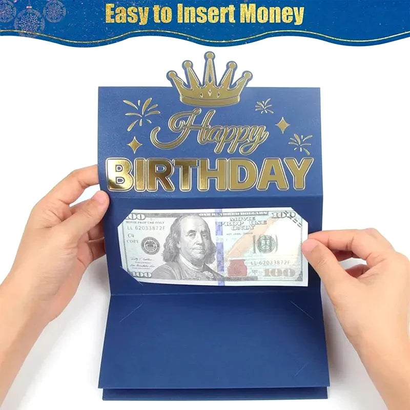 Birthday Cash Envelope Money Card Folding Holder | 3 Colors Cash Gift Envelope Qme