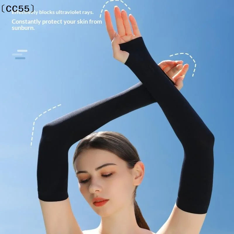 4 Pairs UPF 50+ Ice Silk Sun Protection Arm Sleeves – Unisex UV Arm Sleeves Qst