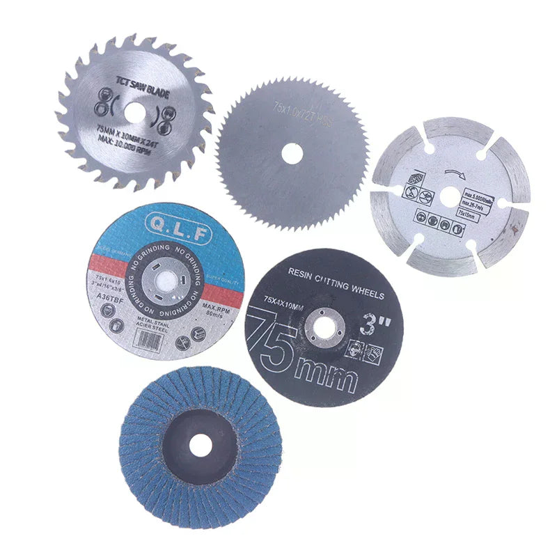 7-Piece 75mm Cutting Disc Set – Tile, Wood & Metal Cutting Cutting Disc Set Qme
