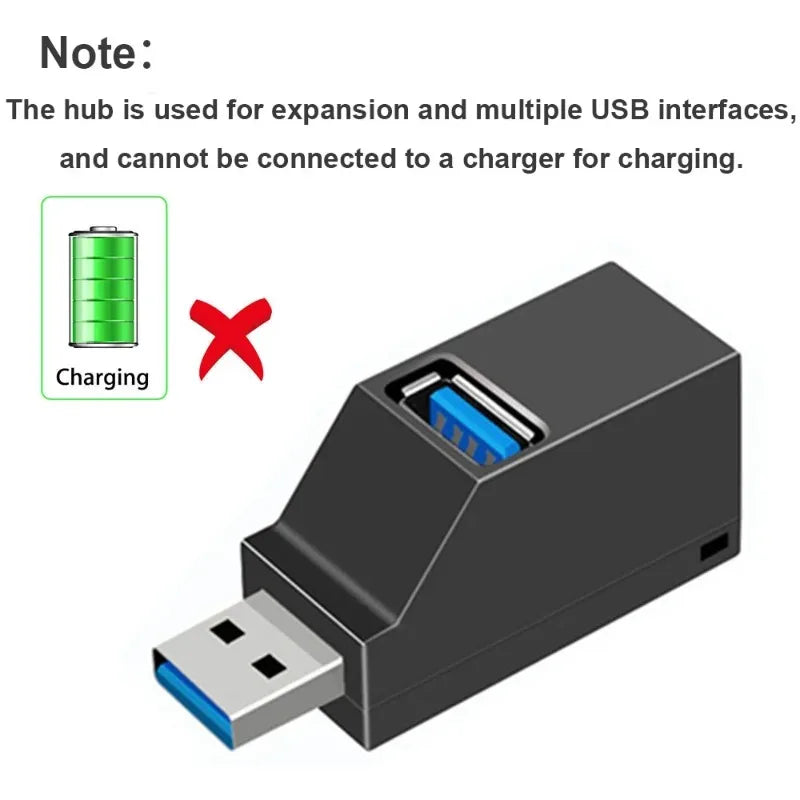 USB 3.0 4-Port Portable Hub Splitter for Laptop & PC | Qme USB Hub Splitter Qme