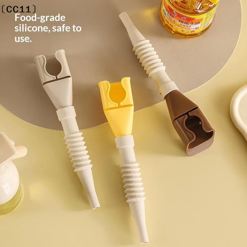 Foldable Telescopic Silicone Funnel with Snap Lock | Oil Pouring Kitchen Funnel Qme