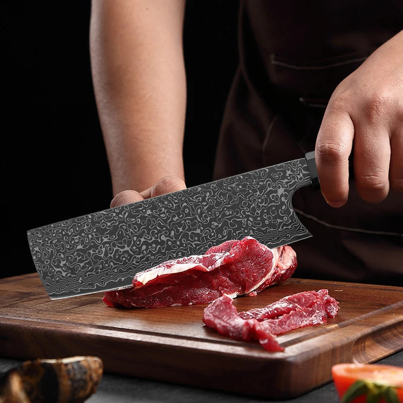 InLeung Damascus Steel Chef Knife – VG10 Hand Forged 8" Damascus Chef Knife Qst