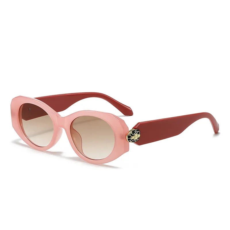Y2K Cat Eye Sunglasses – Vintage Irregular Designer UV400 Cat Eye Sunglasses Qme 05