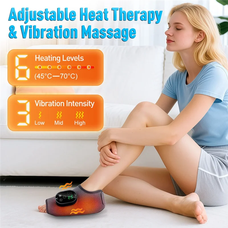 MiLESEEY B15C Foot & Ankle Massager with Heat & Vibration Foot & Ankle Massager Qst