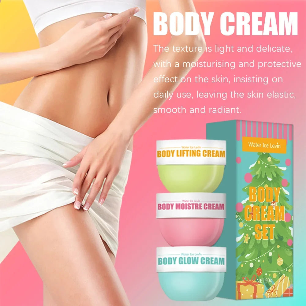3-Piece Body Glow Firming & Lifting Moisturizer Cream Set Body Moisturizer Set Qme