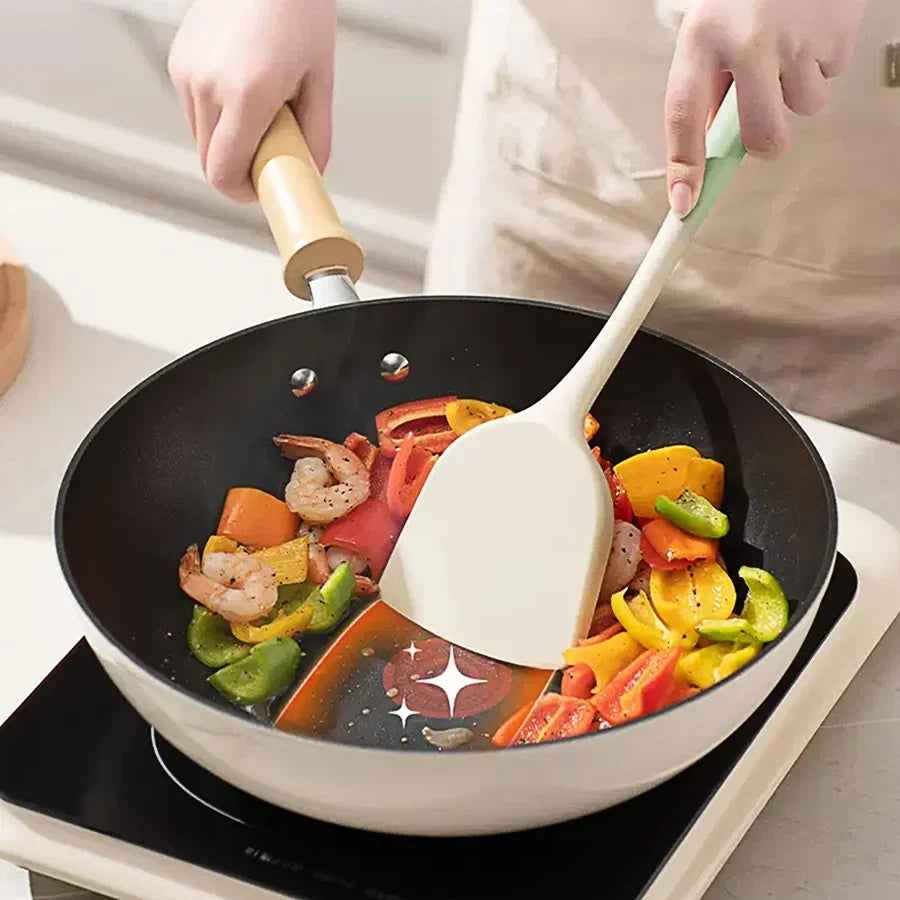 Non-Stick Safe Frying Pan Spatula | Dishwasher Safe & Ergonomic Kitchen Spatula Qme