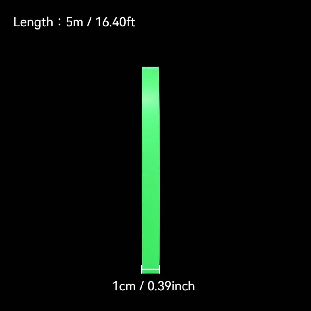 5m Glow in the Dark Anti-Slip Tape | Waterproof Photoluminescent Anti-Slip Safety Tape Qme 1cmx5m 3pcs