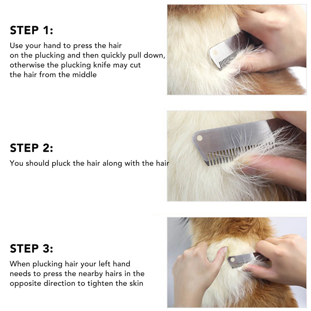 Wood Handle Dog Deshedding Comb – Stainless Steel Pet Grooming Dog Grooming Comb Qme