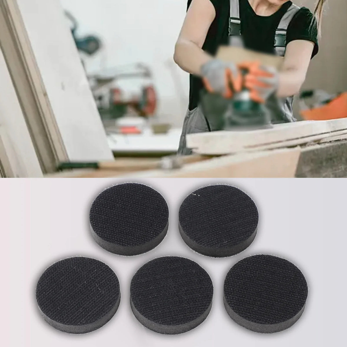 5-Pack Soft Sponge Interface Pads | Hook & Loop Sanding Sanding Interface Pad Qme