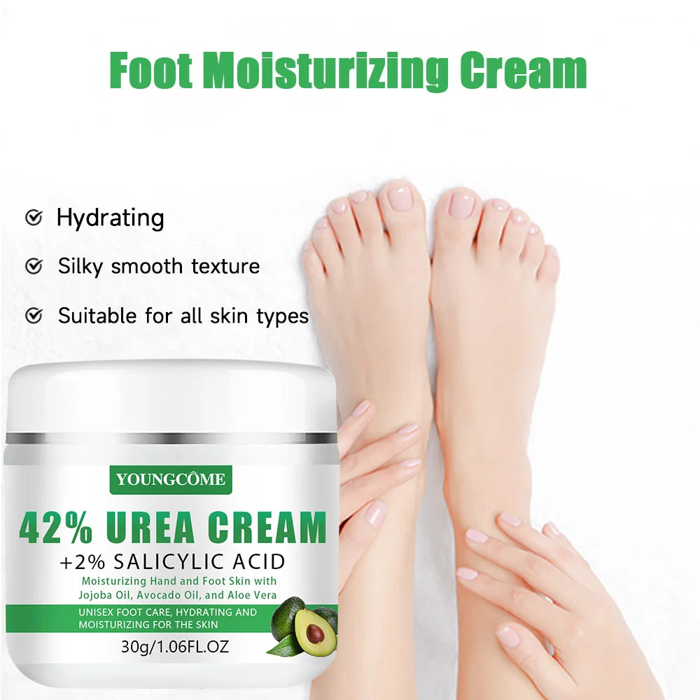 YOUNGCOME 42% Urea Avocado Foot Cream – Dry Skin & Calluses Foot Cream Qst