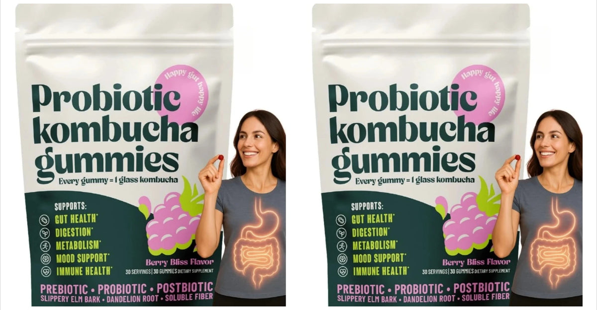 Probiotic Kombucha Gummies | Prebiotic Postbiotic – 30ct Probiotic Gummies Qst 2bags 60capsules