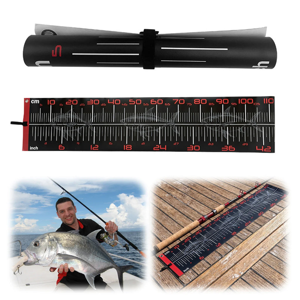 Portable Carp Fishing Measuring Tape – 110cm Waterproof PVC Fishing Measuring Tape Qme