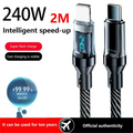 USB-C to USB-C 100W Fast Charging Cable with LED Display USB-C Charging Cable Qst TypeC To Lighting 2m