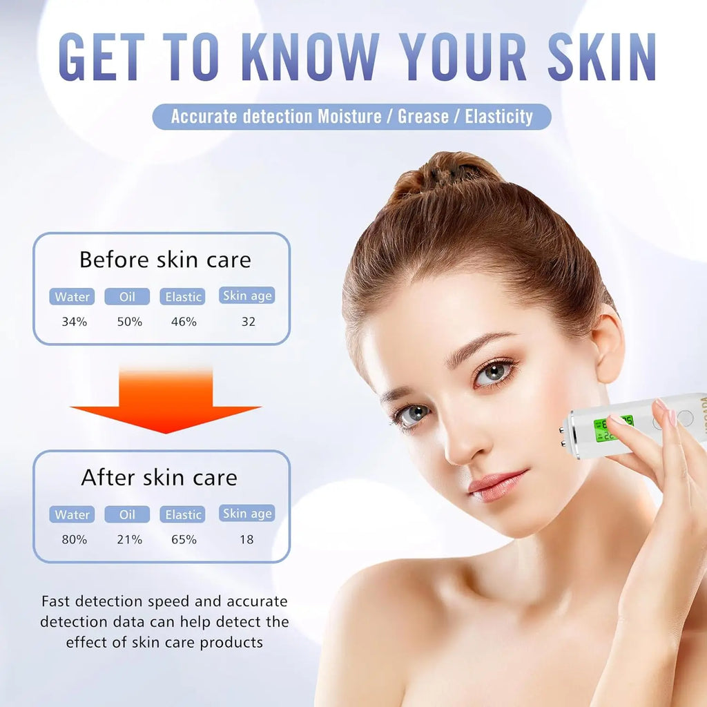 Digital Skin Analyzer Pen – Moisture, Oil & Elasticity Tester Skin Analyzer Pen Qst