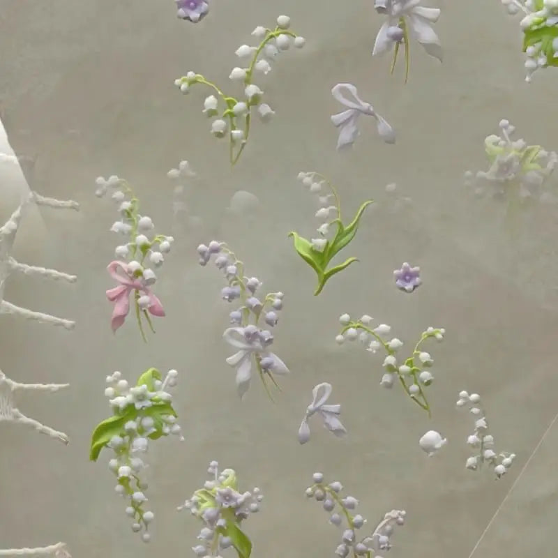 3D Floral Nail Art Mold – Lotus & Lily of the Valley DIY Nail Art Mold Qst