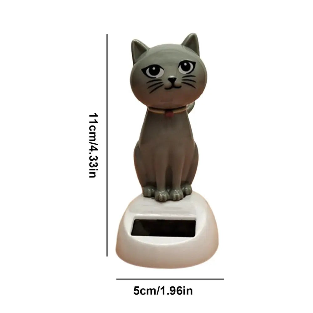 Solar Shaking Cat Dashboard Ornament – Battery-Free Car Decor Car Dashboard Ornament Qst D