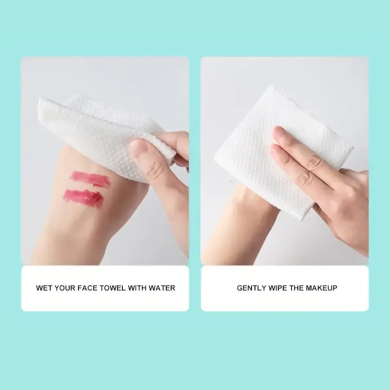 100-Count Disposable Face Towels – Soft Non-Woven Washcloths Disposable Face Towels Qme