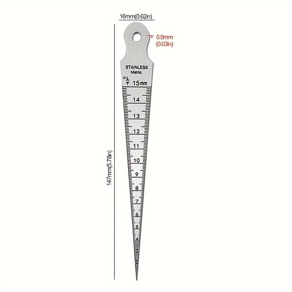 Stainless Steel Taper Gauge Wedge Feeler – Gap & Hole Measure Taper Feeler Gauge Qme