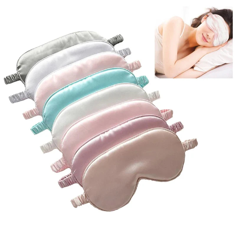 Mulberry Silk Sleep Mask – 100% Blackout Eye Cover Silk Sleep Mask Qme