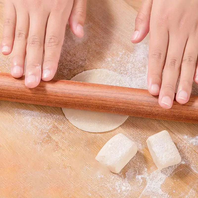 25cm Ebony Wood Rolling Pin – Nonstick Dough & Fondant Roller Wooden Rolling Pin Qst