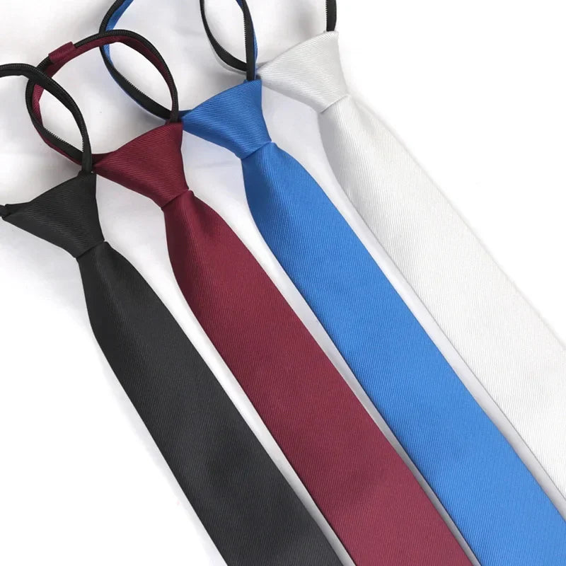 Unisex Clip-On Zipper Tie | Polyester, 11 Colors Clip-On Zipper Tie Qme