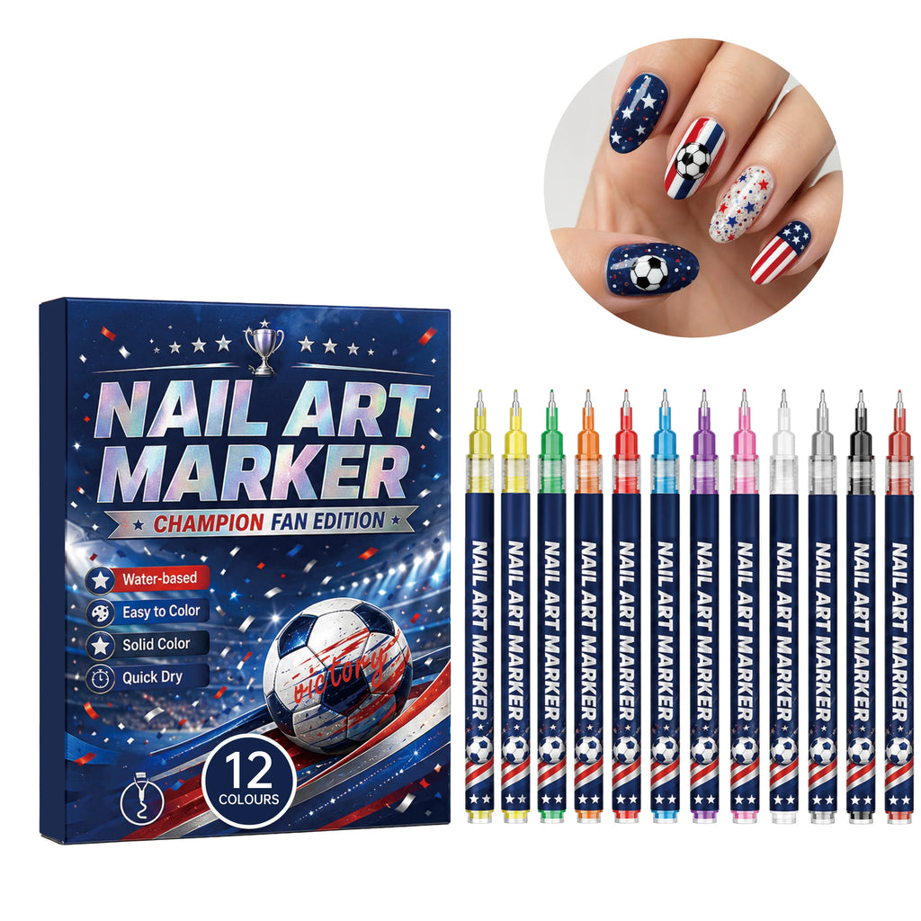 DIY Nail Art Pens – 12 Colors, Quick-Drying & Waterproof Nail Art Pens Qst 1set