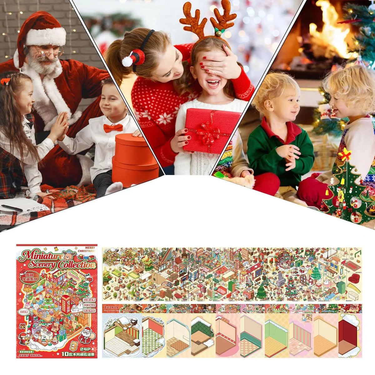 Landscape Cartoon Stickers – Scrapbooking Decals for Kids Craft Sticker Book Qme