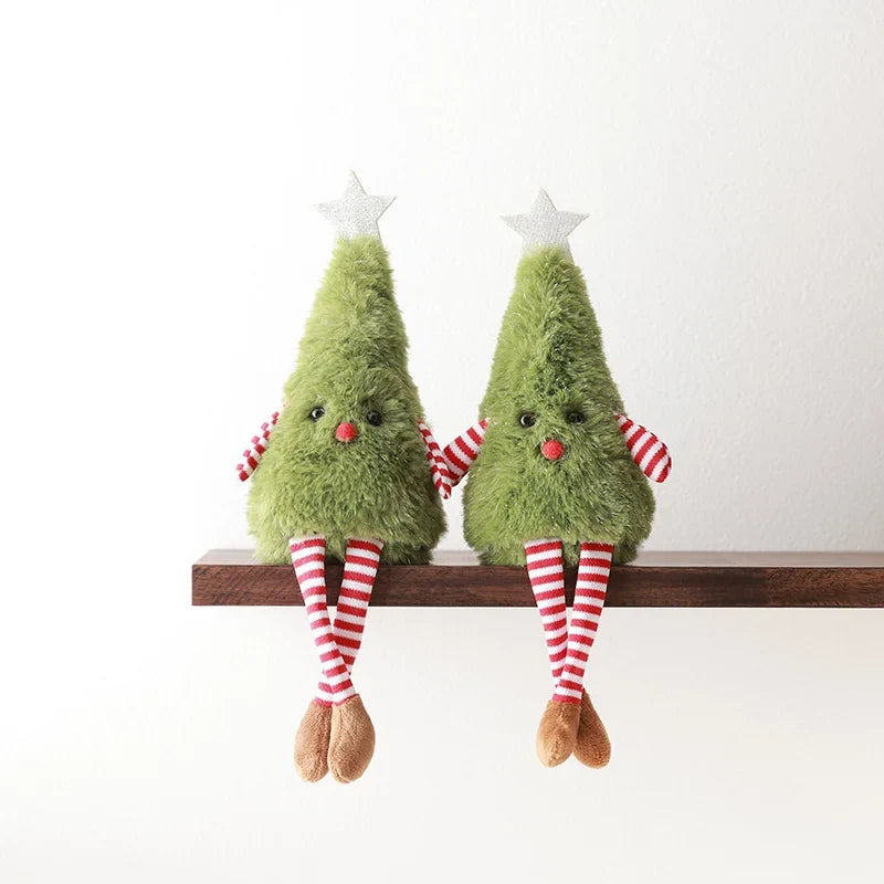 Cute Plush Doll Christmas Tree Ornament – Green Figure Christmas Tree Ornament Qme