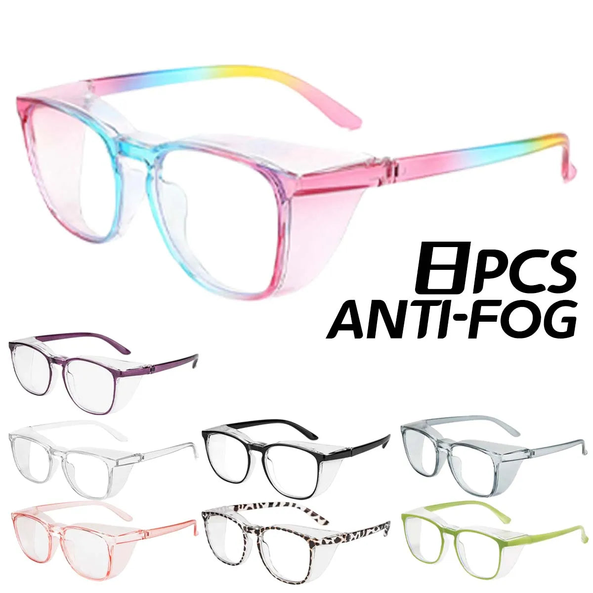 8-Pack Safety Goggles – Anti-Fog, UV & Blue Light Protection Protective Safety Goggles Qst