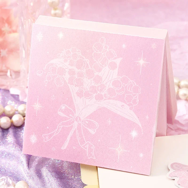 Kawaii Korean Sticky Notes – DIY Scrapbook Colorful Notepad Decorative Sticky Notes Qme