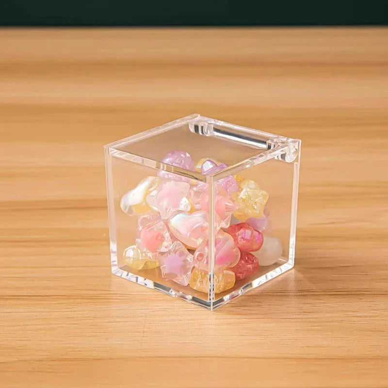 Transparent Acrylic Flip-Lid Dust Cover Storage Box | 5 Colors Acrylic Display Box Qme