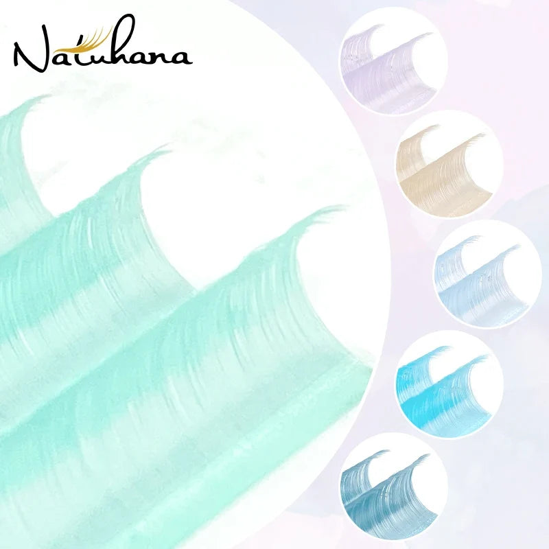 NATUHANA Cream Beige Lash Clusters Mixed Lengths – Soft Individual Lash Clusters Qme
