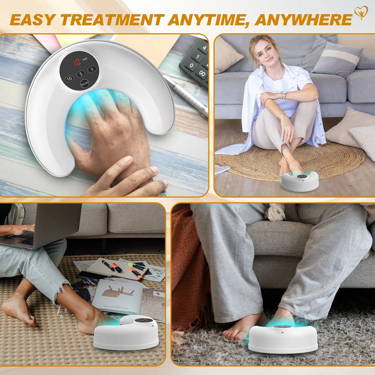 Jitesy 45W Wireless Nail Care Light Device 470nm & 910nm Nail Care Light Device Qst