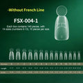 Nailpop French Line Dual Forms Nail Tips 14 Sizes 140pcs Nail Extension Forms Qme FSX-004-1