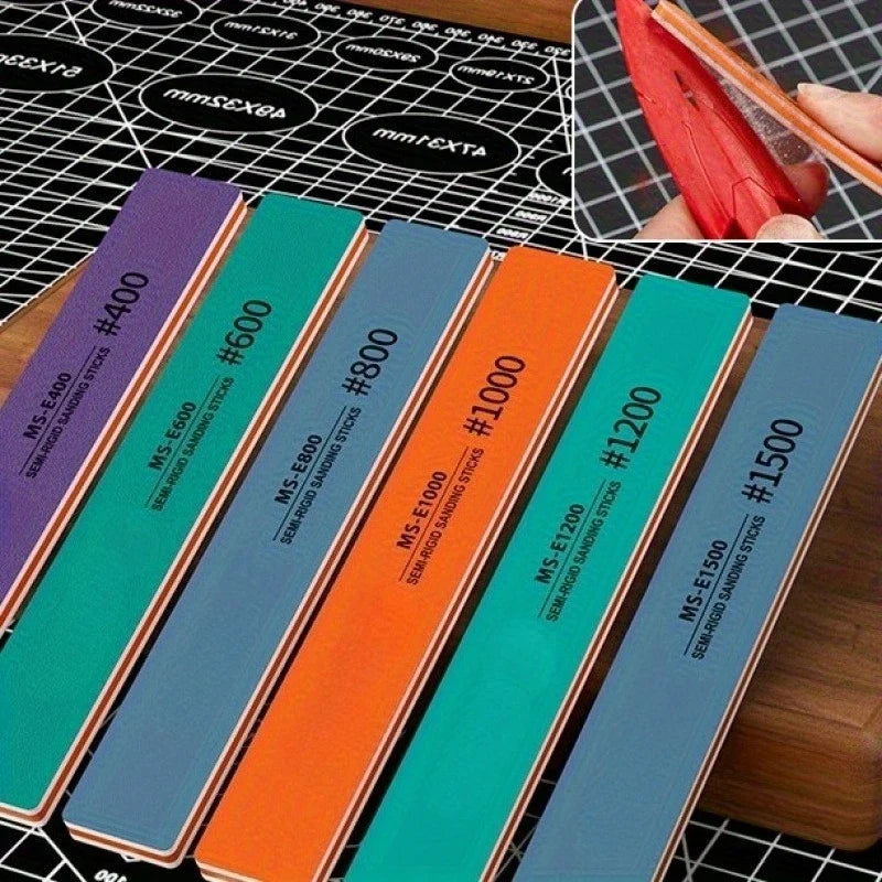Dry & Wet Sanding Rod – DIY Model Polishing & Assembly Tool Model Sanding Tool Qme 6pcs set