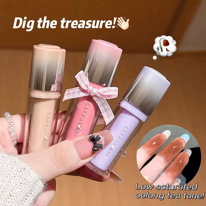 Strawberry Lip Gloss Glass Mirror Shine Tint – Hydrating, Long Lasting Lip Gloss Tint Qme