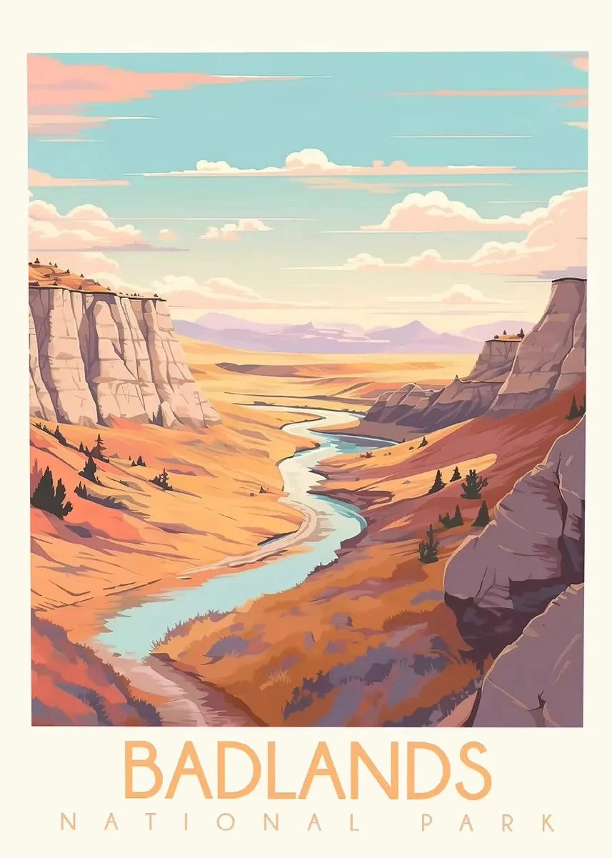 National Park Travel Poster Canvas Wall Art – Unframed Print Canvas Wall Art Qst 30X40cm No Framed A