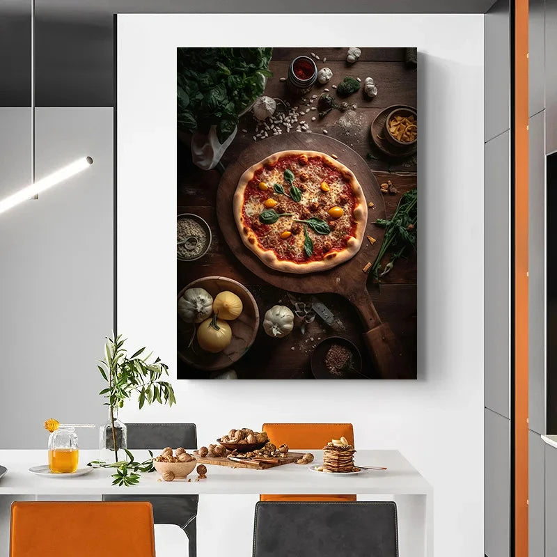 Food Art Canvas Poster – Steak & Sushi Kitchen Wall Décor Canvas Wall Art Qst