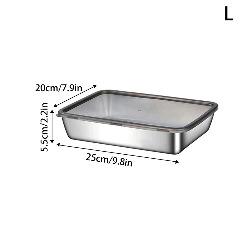 Stainless Steel Tiramisu Mold & Cake Tray with Lid – 2 Sizes Cake Baking Mold Qst large