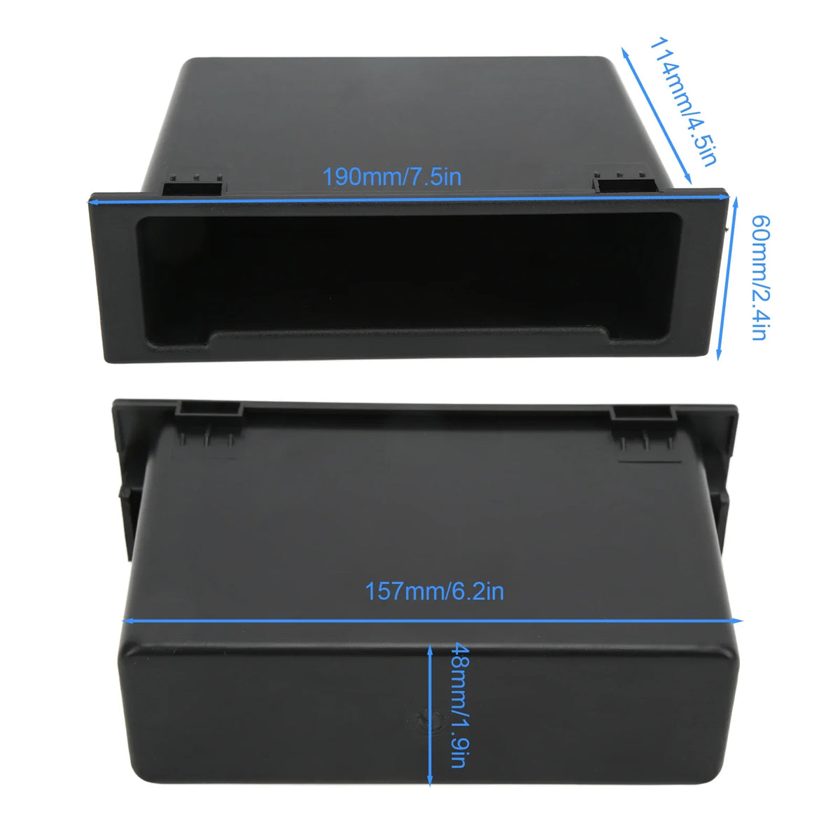 1-DIN Car Dashboard Radio Storage Box & Organizer Dashboard Car Organizer Qme
